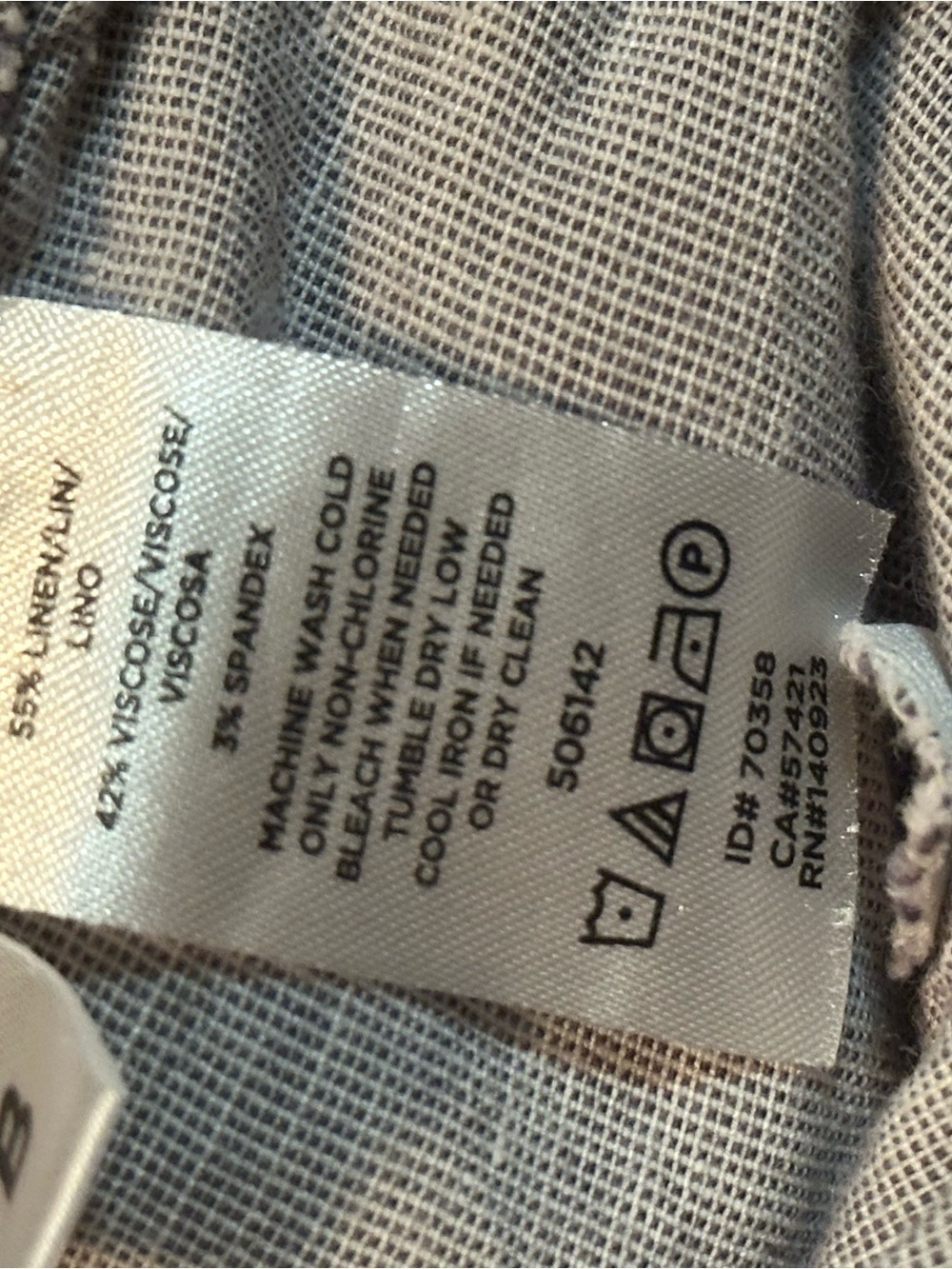 Lou & Grey for LOFT Linen Blend Pants XS Taupe Tie Waist Utility Pocket Trouser - Picture 10 of 10